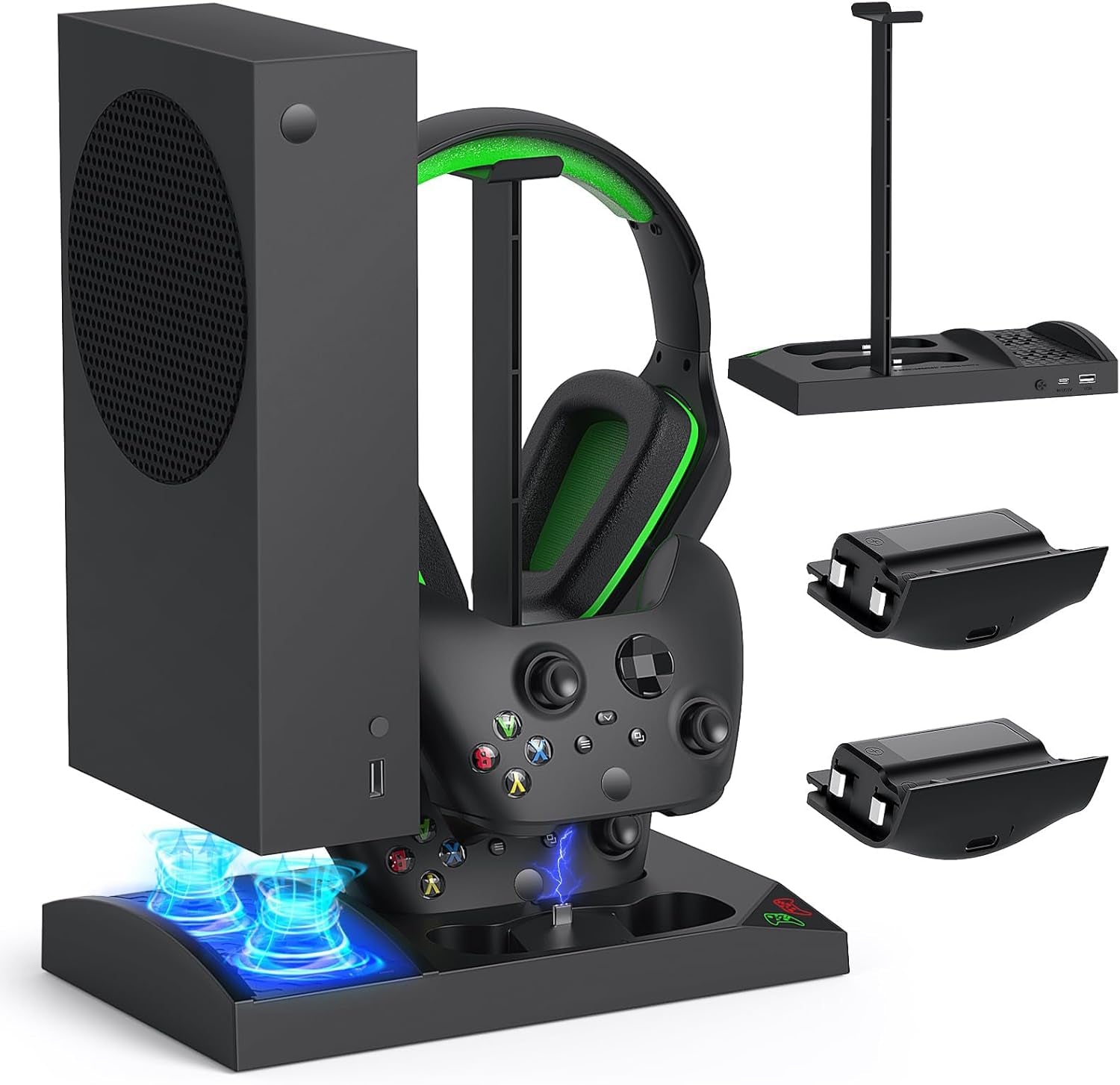 Cooling Fan with Charging Stand for Xbox Series S Console and Controller