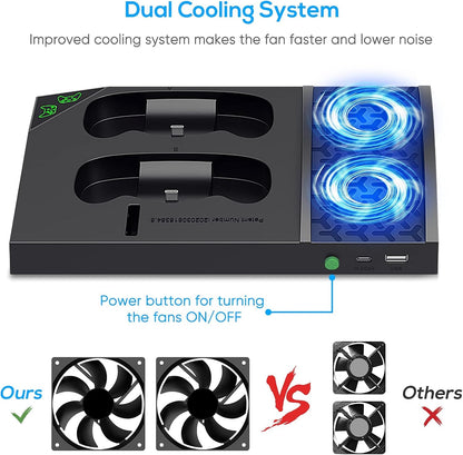 Cooling Fan with Charging Stand for Xbox Series S Console and Controller