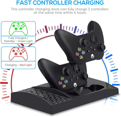 Cooling Fan with Charging Stand for Xbox Series S Console and Controller